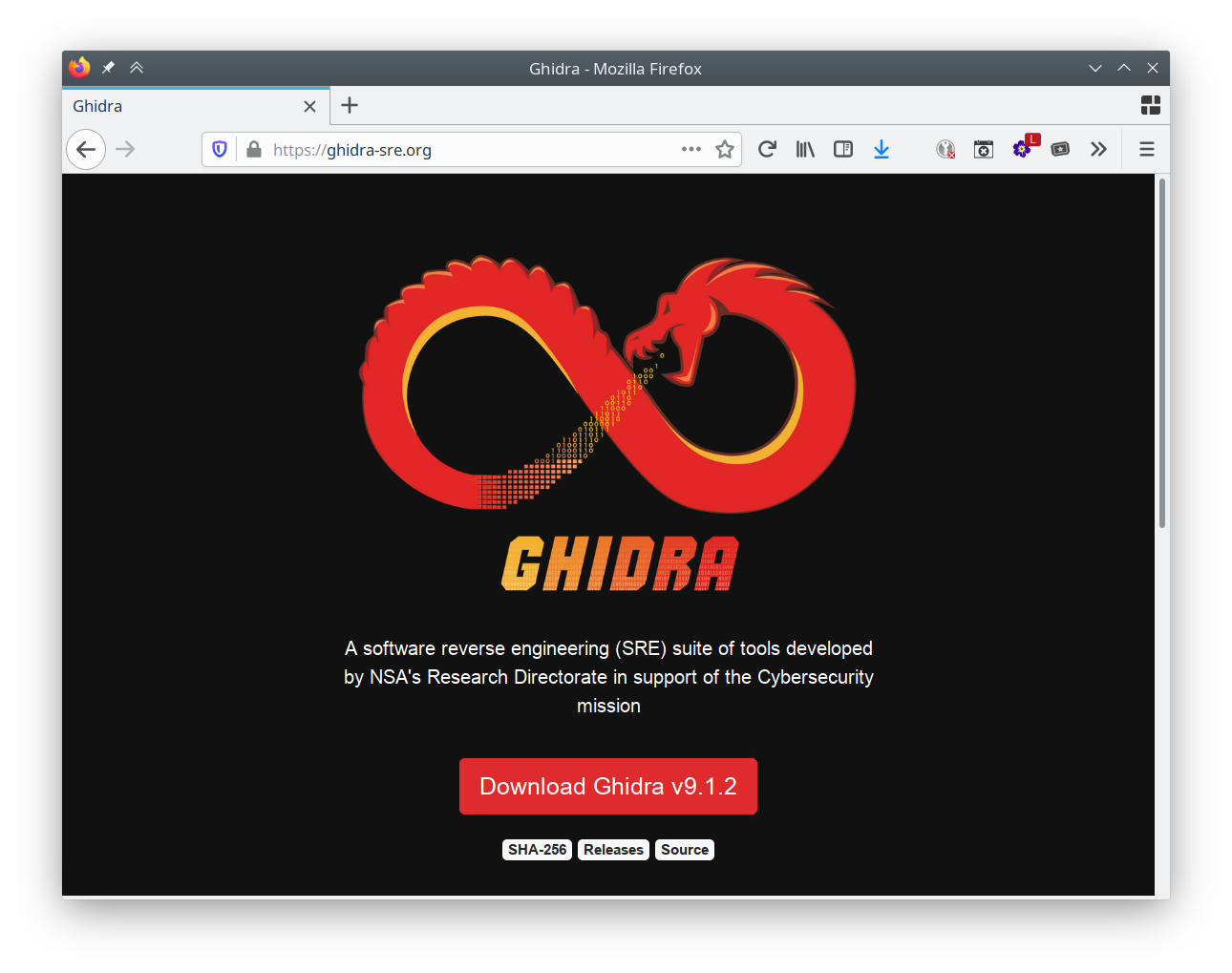 The Ghidra website